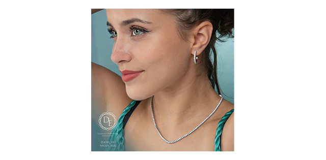 Hoop Earrings - 14kt White Gold - 1.50ct Lab Grown Diamonds - Image 5