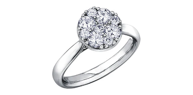 Ring 14kt White Gold - 0.66ct Total Natural Diamond | DX729W66 - Image 4