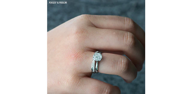 Ring 14kt White Gold - 0.66ct Total Natural Diamond | DX729W66 - Image 5